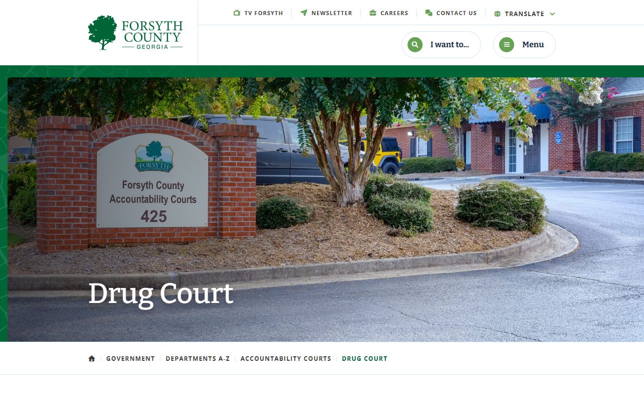 Forsyth County criminal court records Drug Court program