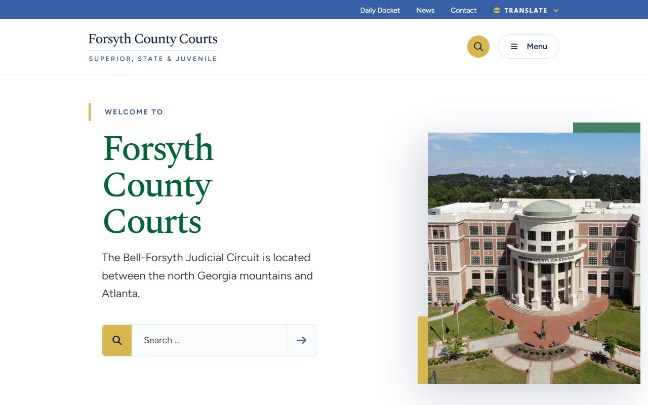 Forsyth County court records courts homepage
