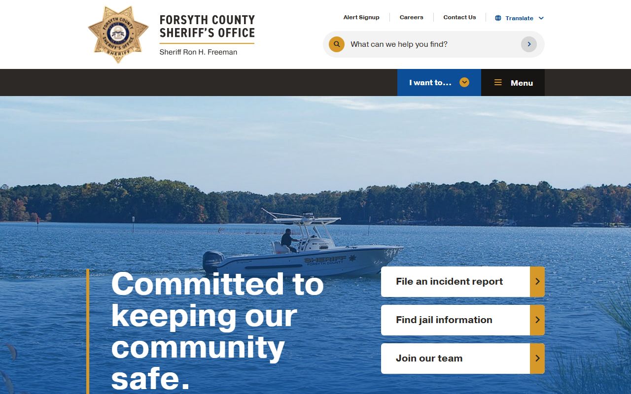 Forsyth County court records sheriff homepage