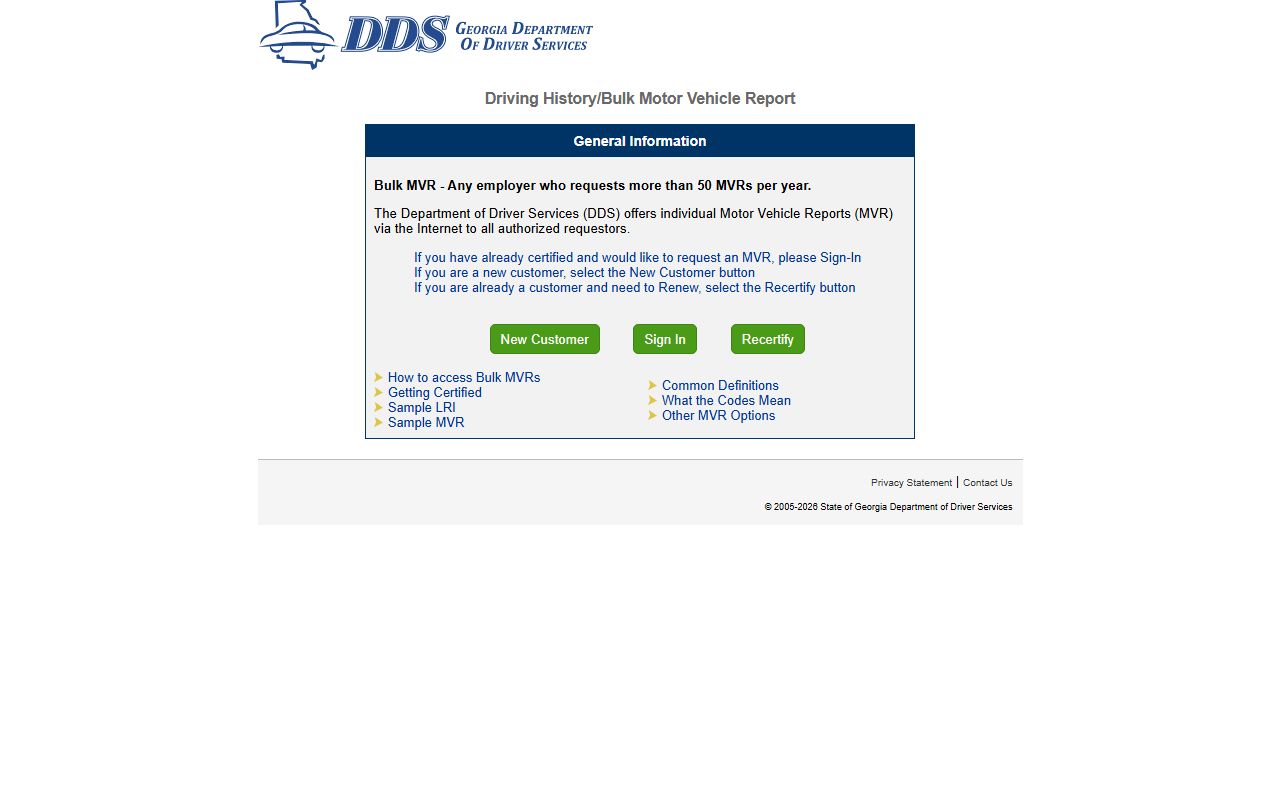 Forsyth County traffic court records Georgia DDS online MVR portal